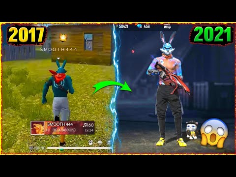 OLD SMOOTH 444 vs NEW SMOOTH 444 | FREE FIRE PLAYERS 2017 VS 2021 | Garena Free fire