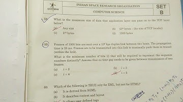 ISRO Solved Question Paper | 2016 | Lecture 55