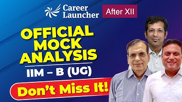 IIMB UG 2026 Official Mock & Sample Paper | Complete Analysis | Career Launcher IPM