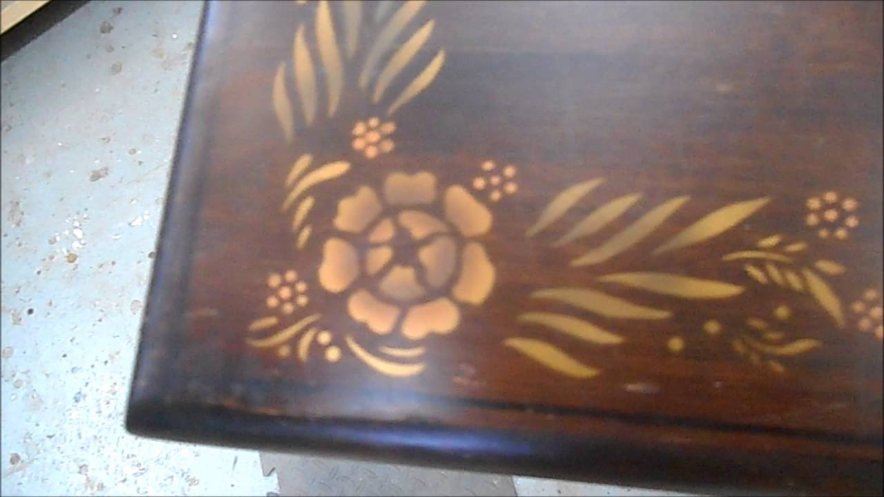 Restoration Of Damaged Hitchcock Table And 2 Chairs Youtube