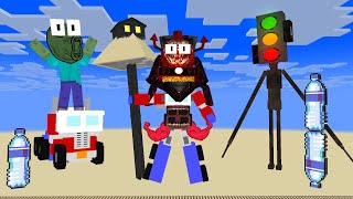 Robot Thomas Choo Choo Zomie Derp Robot Attack Stop Light Head Flip Bottle Head - Minecraft