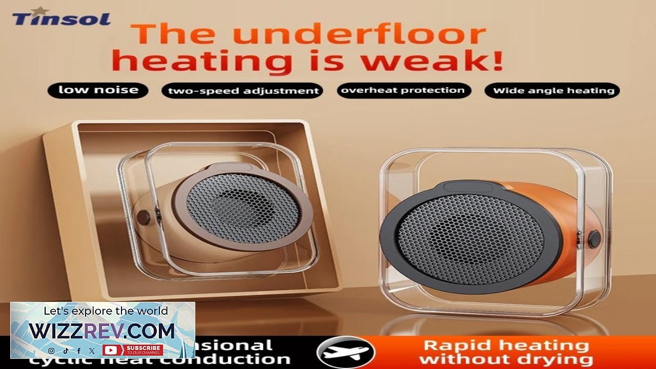 Портативный электрический обогреватель TINSOL с вентилятором, энергосберегающий электрический обо...