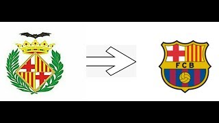مراحل تطور شعار نادي برشلونة من عام 1899 إلى 2019