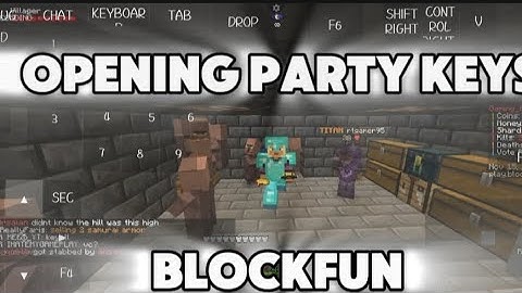 I OPEN PARTY KEYS IN BLOCKFUN (GIVEAWAY ALSO) || BLOCKFUN
