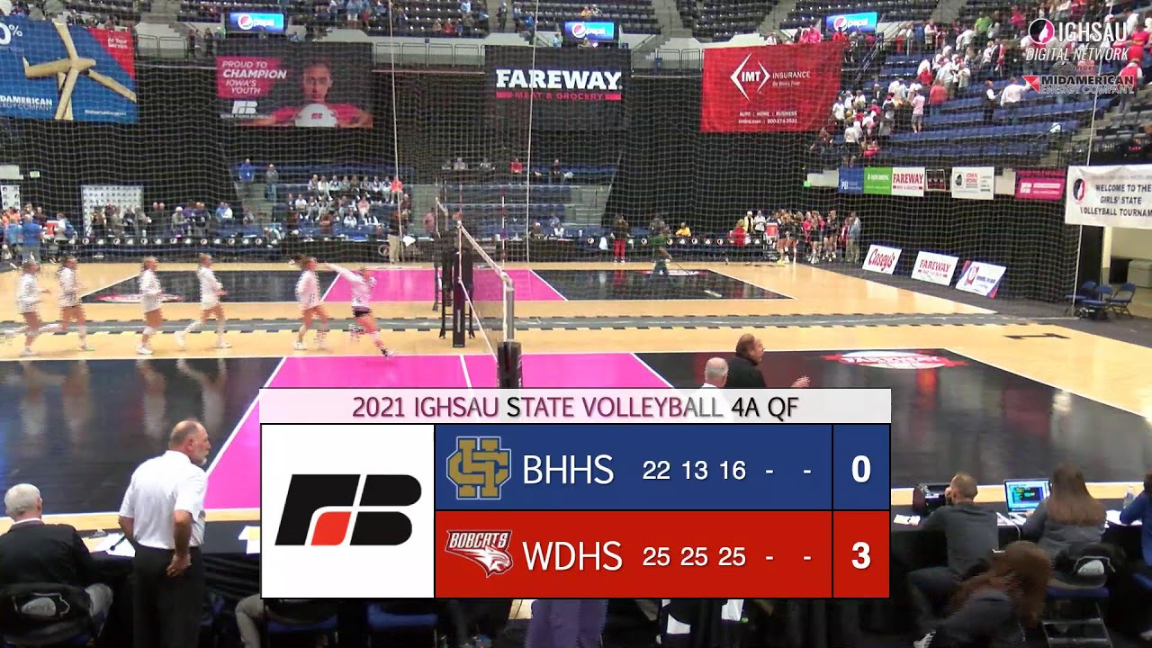 2021 IGHSAU State Volleyball 4A Quarterfinal Western Dubuque vs Bishop Heelan