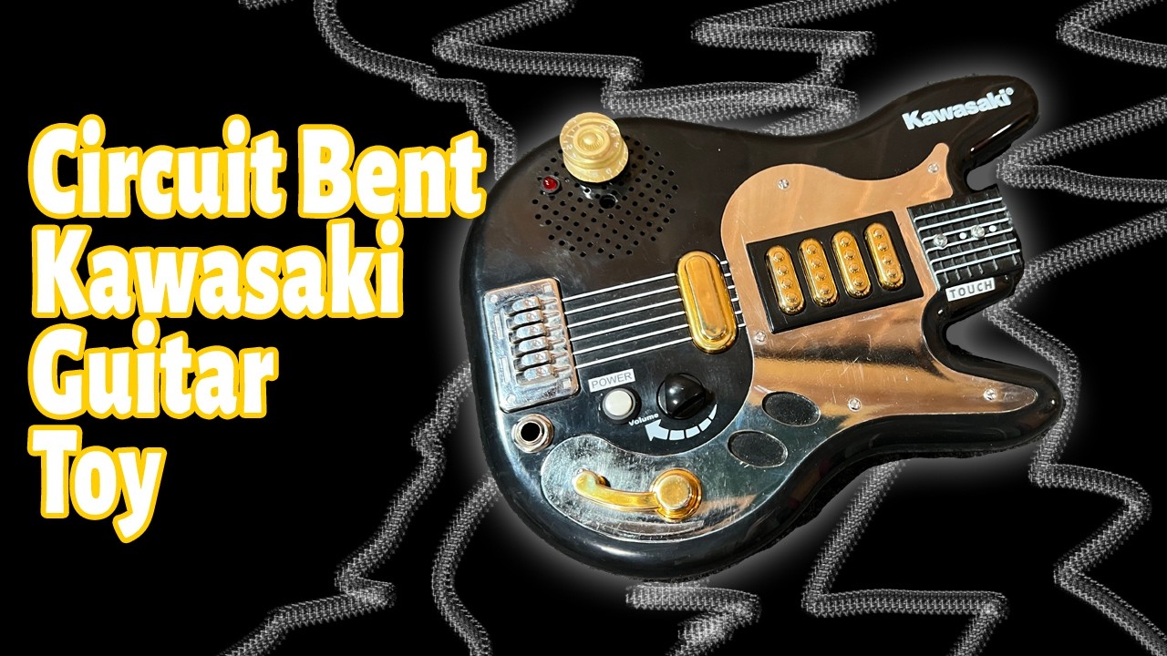 Circuit Bent Kawasaki Guitar Toy | Pitch Melting Shredder Axe