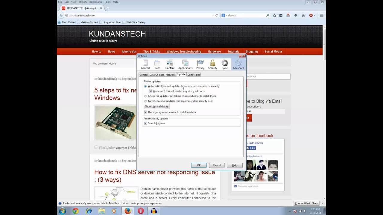 How to configure auto-update of pages in different browsers How to configure auto-update of pages in different browsers