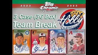 2023 Topps CHROME PLATINUM 3 Case (36 Box) Team Break #6 eBay 06/07/24