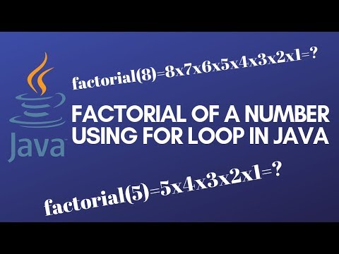 Program to find Factorial of a number in java using for loop