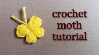 how to crochet a moth | crochet moth tutorial | moth crochet