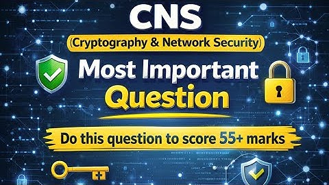 Cryptography & Network Security | Most Important Questions | Score 55+ marks in AKTU Exams 2025
