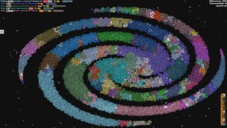 AI Only Timelapse: Living Galaxy (20000 Stars, 2 Million Years Simulation)