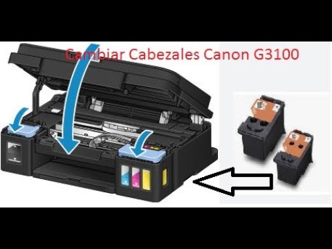 Como cambiar Cabezal o cartucho de impresora Canon SERIE G. 