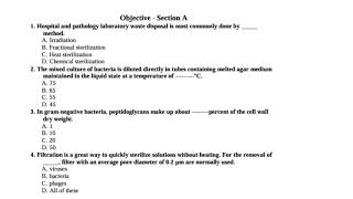 Microbiology 1 Past Paper | Punjab Medical Faculty | For MLT Students
