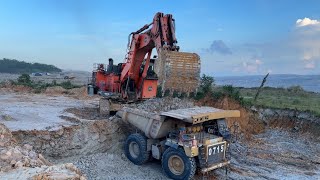 Excavator Hitachi Ex 2600 Loading Truck Caterpillar 777 ~ Megamining