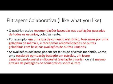 Vídeo: Quando a filtragem colaborativa pode ser usada?