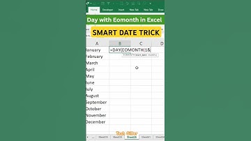 Use DAY with EOMONTH in Excel – Smart Date Trick!
