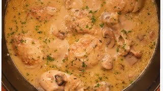 Chicken Fricassee - Quick French Chicken Stew