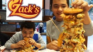 (أضخم تحدي)تحدي اكل تريبل بيج زاك من زاكس(Zack's) فى نص ساعه🍔🍔🍔💪💪