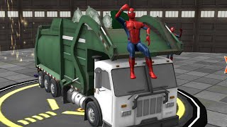 Spiderman Superheroes Garbage Truck Driver  Racing #2 Games by wow gamedy screenshot 2