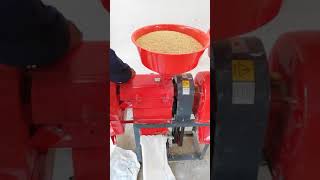 Combine Rice Mill with Disc Crusher Attached Full Operated Video