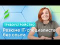 Резюме IT-специалиста без опыта