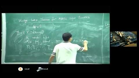 Xinyi Yuan, Hodge index theorem for adelic line bundles   YouTube clip26