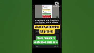Vi sim re-verification full process | phone number re verification kaise kare | Vi Re-verification |