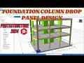 PROTASTRUCTURE 2024 NEW/ HOW TO DESIGN FOUNDATION COLUMN DROP PANEL AND REINFORCEMENT