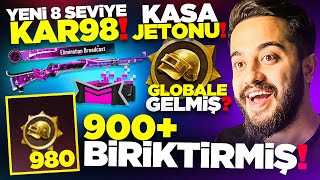 KOREDE Kİ JETON GLOBALE GELDİ?! 980 TANE BİRİKTİRMİŞ! YENİ 8 SEVİYE KAR98! (ÇOK NADIR) PUBG Mobile