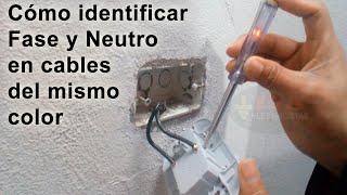 Cómo identificar fase y neutro en cables del mismo color de un tomacorriente