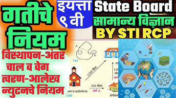 गतीचे नियम | विस्थापन-अंतर |चाल-वेग | त्वरण | गतीविषयक समिकरणे | न्युटनचे गतीविषयक नियम