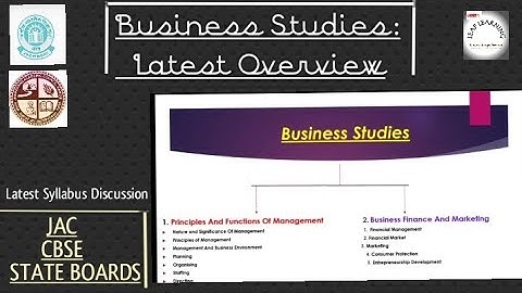 Business Studies ||Latest Syllabus Discussion||An Overview -2021 -22||Class12 ||