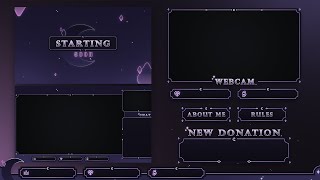 ANIMATED Goth Twitch Overlay | Vtuber Witch Overlay Pack | Celestial Gothic Stream Package