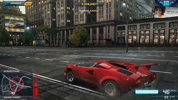 Flying Lamborghini Countach Need For Speed: Most Wanted Police Chase