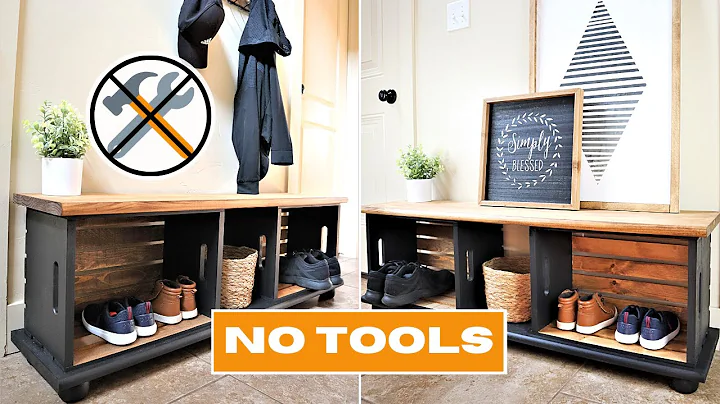 EASY DIY Entryway Bench (No Tools Needed!)