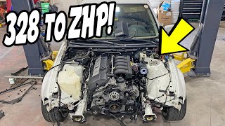 Dropping the NEW engine in Brian's E46!!