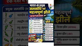 8°, 9°, 10° Channel & Important Lakes of India Trick | Geography PYQ Notes #upsc #notes #gk #viral