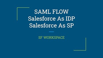 SSO DEMO : Salesforce as Identity Provider & Salesforce as Service Provider