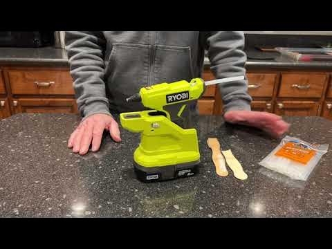  Techtronics Ryobi ONE+ 18V Cordless Compact Glue Gun Kit with  1.5 Ah Compact Lithium-Ion Battery and 18V Charger