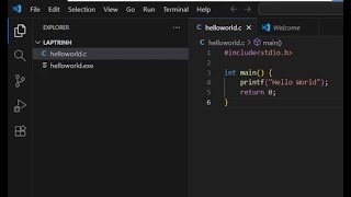 Lập trình C căn bản - Hướng dẫn chạy code C trên Visual Studio Code | hello world in c