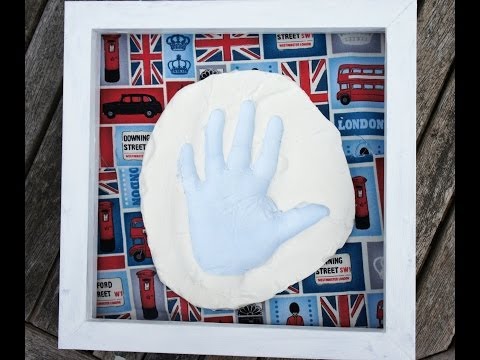 DIY Clay Hand Print Gift - Present :  Baby Hand Prints using Baking Soda Clay