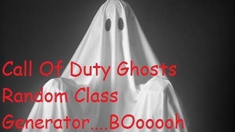 Call Of Duty Ghosts: Random Class Generator