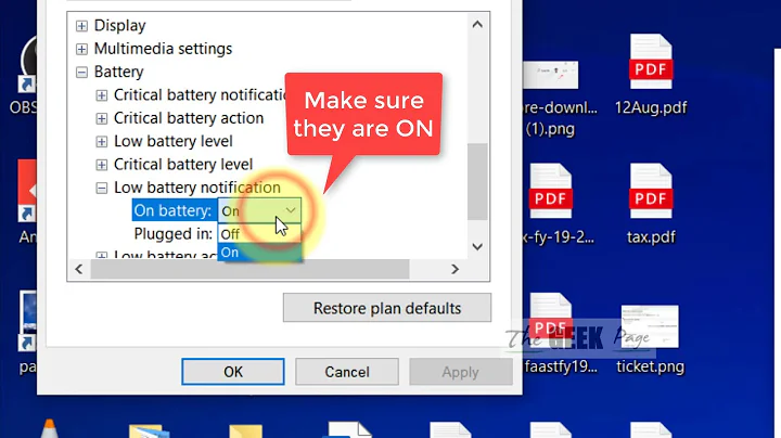 Windows 10 Laptop shuts off without low battery warning Fix