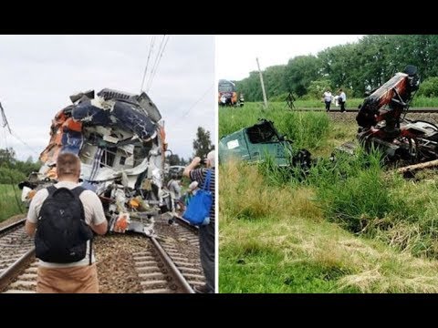 BREAKING Train DESTROYS truck in horrifying collision in Poland – one d ead, 27 injured