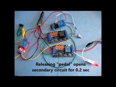 bislope relay with trigger holdoff using cheap eBay timer modules