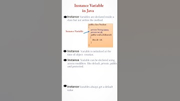 Instance Variable in Java