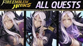 Fire Emblem Heroes - Grand Hero Battle: Aversa ALL QUESTS F2P No SI - 4 Orbs [FEH]