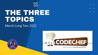 The Three Topics Problem Code: THREETOPICS | CodeChef Solution | Python3