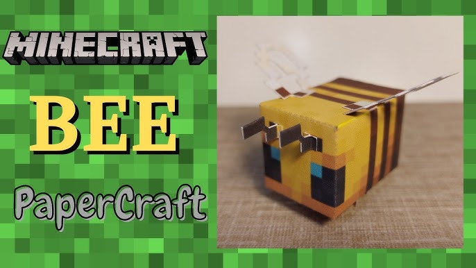how to make a paper minecraft bee (super easy) 